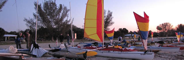 Everglades Challenge with BSD Batwing sails - on the beach
